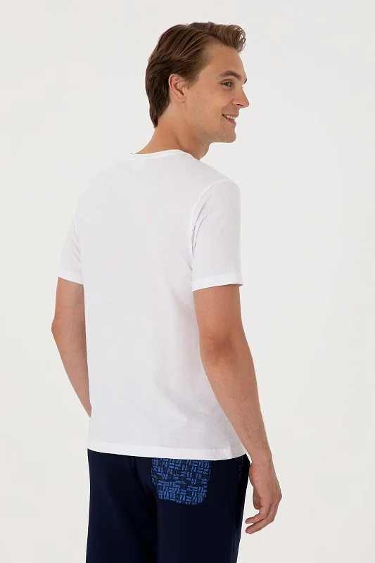 Футболка из хлопка с принтом - G081SZ0110S_UNKA Футболка муж. (VR013, XL)