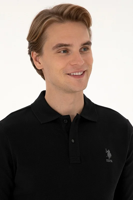 Поло с длинным рукавом из хлопка - G081SZ0820TP01SK025 Толстовка муж. (VR046, XL)
