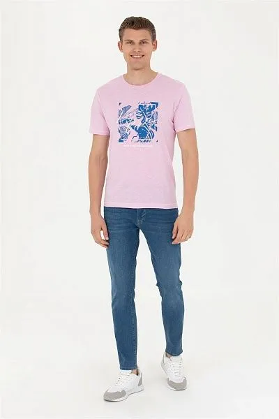 Футболка из хлопка с надписью - G081SZ0110ANDRIA Футболка муж. (VR211, XS)
