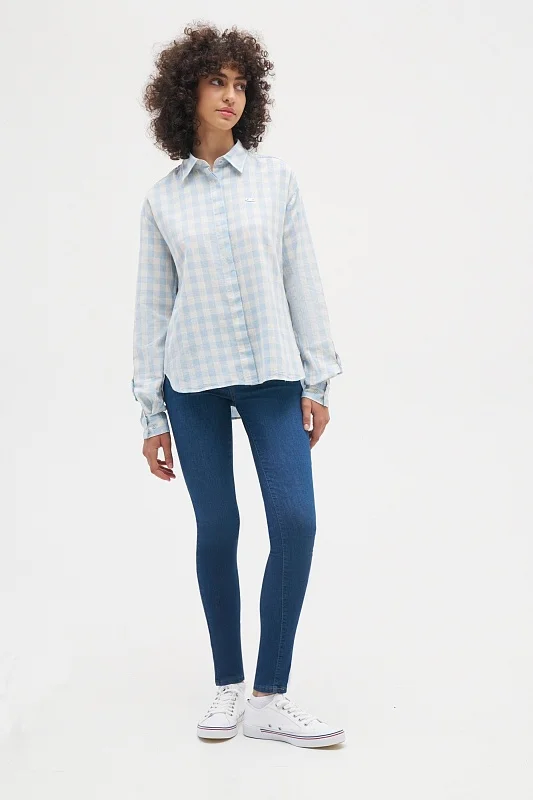 Рубашка из хлопка с добавлением льна прямая - G082SZ0040ALEXISTA Сорочка жен. (VR003, 36)