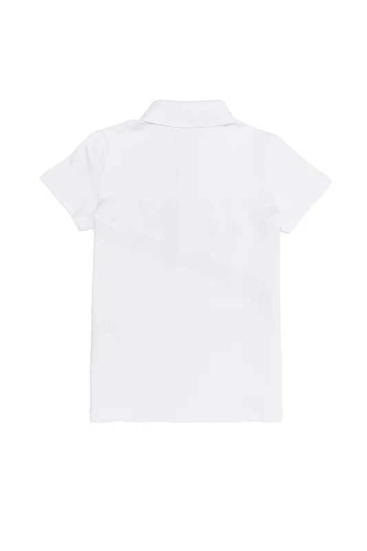 Футболка-поло из хлопка для девочек - G084SZ0110NEMSE Футболка жен. детс. (VR013, 5_6)