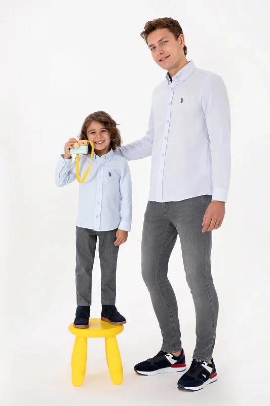 Рубашка хлопковая для мальчиков - G083SZ0040E_METOKIDS25K Сорочка муж. детс. (VR003, 3_4)
