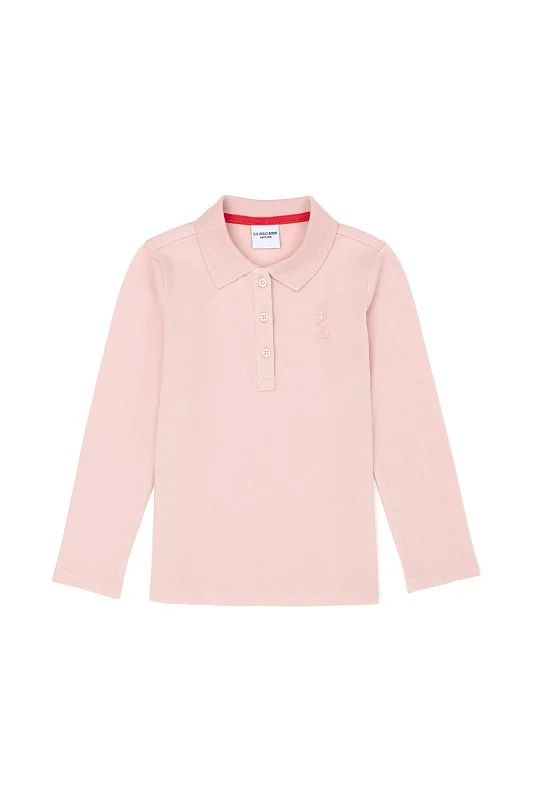 Поло с длинным рукавом из хлопка для девочек - G084SZ0820TP01-SK023 Толстовка жен. детс. (VR050, 5_6)