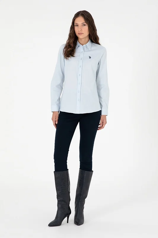 Рубашка из хлопка приталенная - G082SZ0040CRISTA024K Сорочка жен. (VR003, 40)