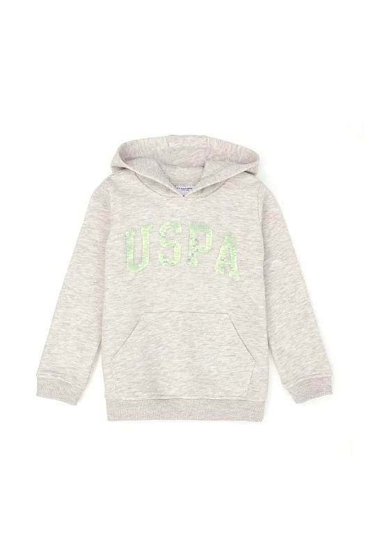Худи с надписью из пайеток для девочек - G084SZ0820GIZMOKIDS-SK023 Толстовка жен. детс. (VR156, 5_6)