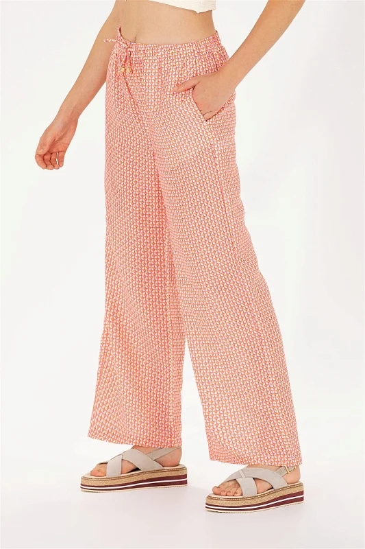 Брюки на кулиске широкие - G082SZ0780LEONA Брюки жен. (VR023, 42)