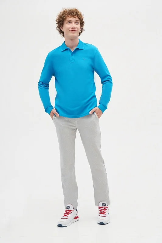 Поло с длинным рукавом из хлопка - G081SZ0820TP03SK022-R Толстовка муж. (VR077, S)