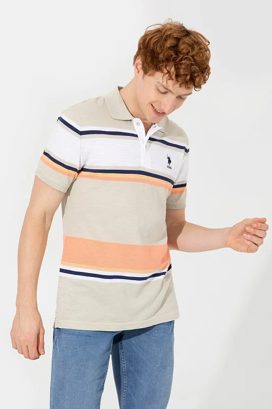 Футболка-поло из хлопка в полоску - G081SZ0110SULAW Футболка муж. (VR049, XS)