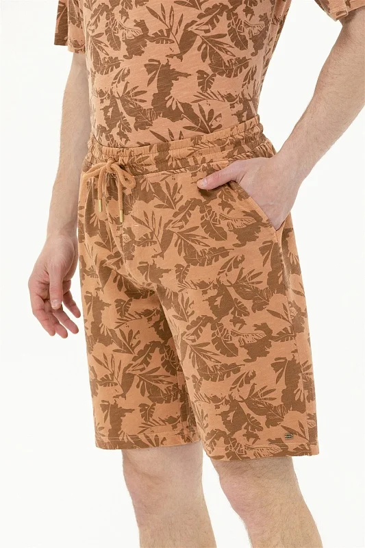 Шорты спортивные из хлопка с принтом - G081SZ0OS0MURA Брюки спорт. муж. (VR042, XS)