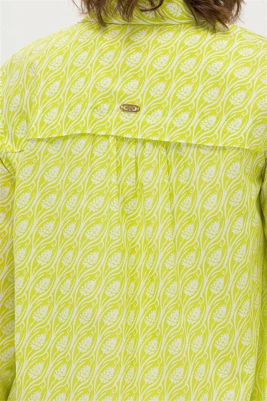 Рубашка из хлопка с принтом прямая - G082SZ0040CRISTATA Сорочка жен. (VR168, 38)