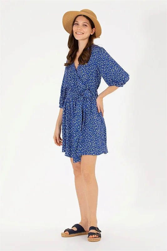 Платье мини из вискозы с узором - G082SZ0320ELISE Платье жен. (VR045, 42)