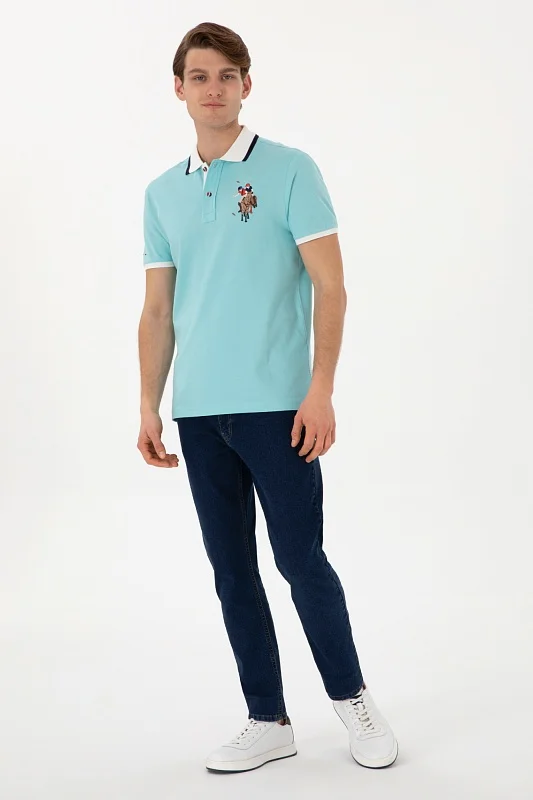 Футболка-поло из хлопка с контрастной окантовкой - G081SZ0110SD01IY025 Футболка муж. (VR007, S)