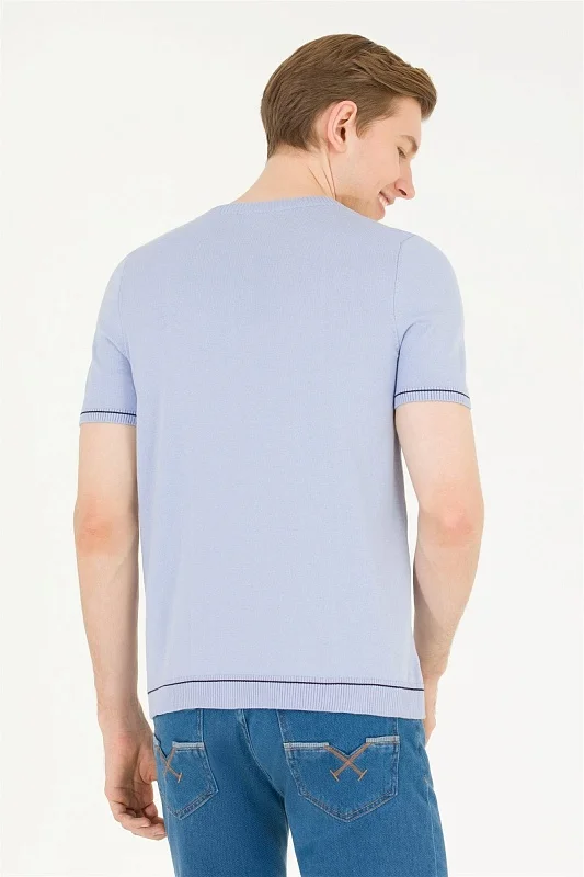 Футболка из смесового хлопка в полоску - G081SZ0TK0FORLA Кофта муж. (VR003, S)