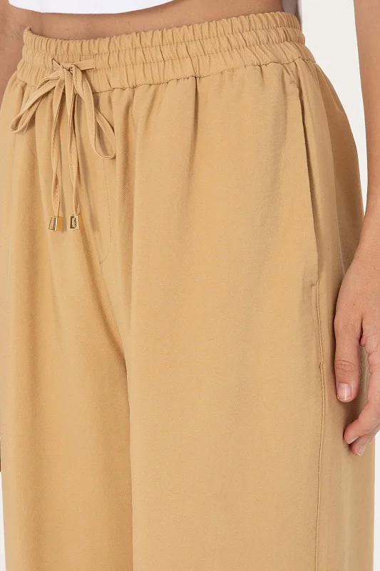 Брюки на кулиске широкие - G082SZ0780ECOLE Брюки жен. (VR015, 40)