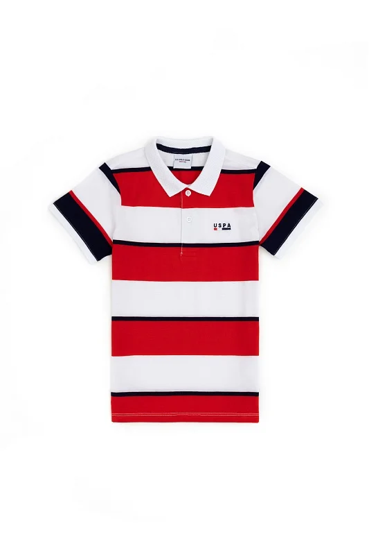 Футболка-поло в из хлопка полоску для мальчиков - G083SZ0110TURYAKIDS Футболка муж. детс. (VR030, 4_5)