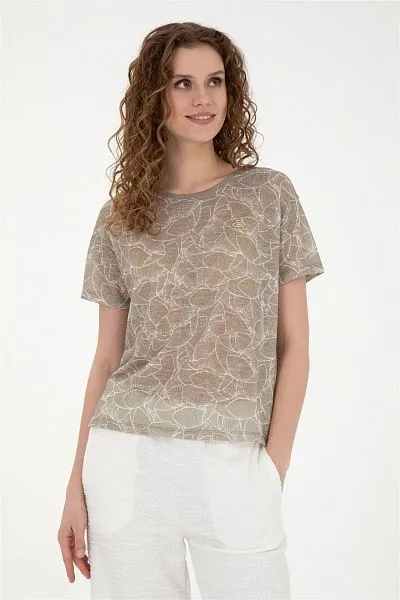 Футболка с узором - G082SZ0110PEKMEZ Футболка жен. (VR027, XS)
