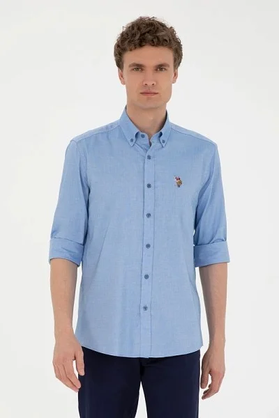 Рубашка из хлопка прямая - G081SZ0040CEDCOLORREG024Y Сорочка муж. (VR045, S)