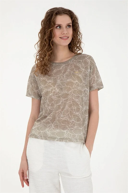 Футболка с узором - G082SZ0110PEKMEZ Футболка жен. (VR027, XS)