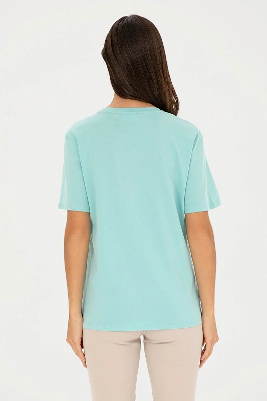 Футболка из хлопка с принтом свободная - G082SZ0110SEANIY24 Футболка жен. (VR083, 2XL)