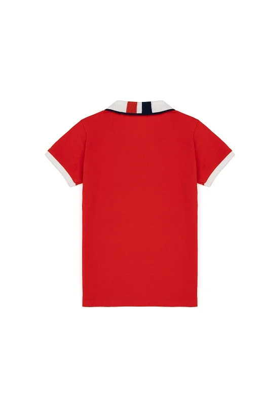 Футболка-поло из хлопка с контрастным дизайном для мальчиков - G083SZ0110SD01KIDSIY024 Футболка муж. детс. (VR030, 3_4)