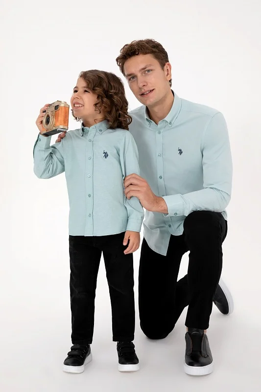 Рубашка хлопковая для мальчиков - G083SZ0040E_METOKIDS25K Сорочка муж. детс. (VR152, 4_5)