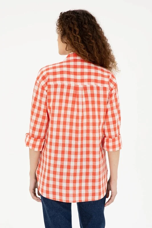 Рубашка из хлопка с добавлением льна прямая - G082SZ0040ALEXISTA Сорочка жен. (VR030, 40)