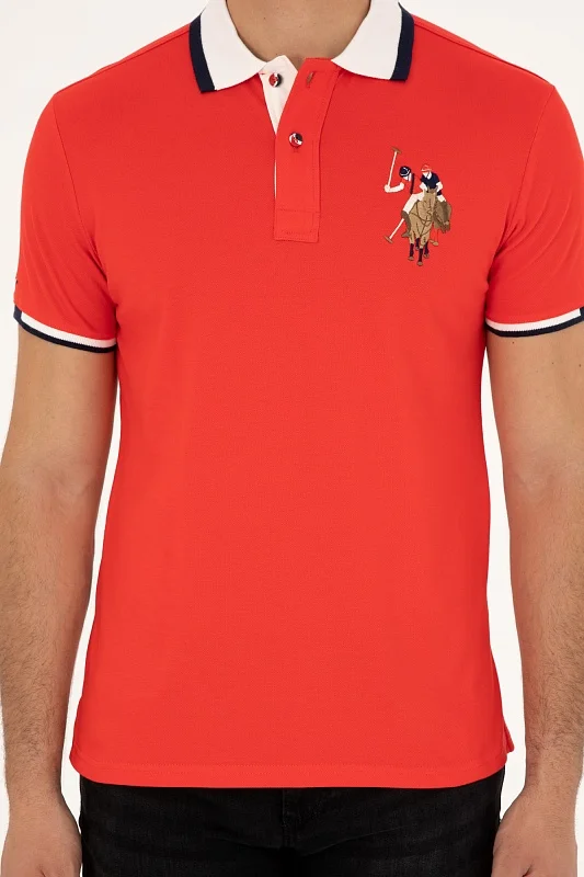 Футболка-поло из хлопка с контрастной окантовкой - G081SZ0110SD01IY024 Футболка муж. (VR030, XS)