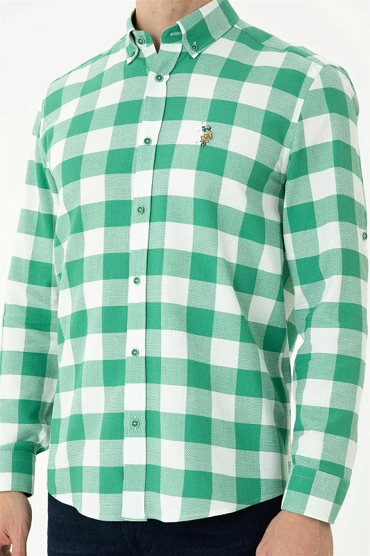 Рубашка из хлопка в клетку прямая - G081SZ0040AVRELO Сорочка муж. (VR054, S)