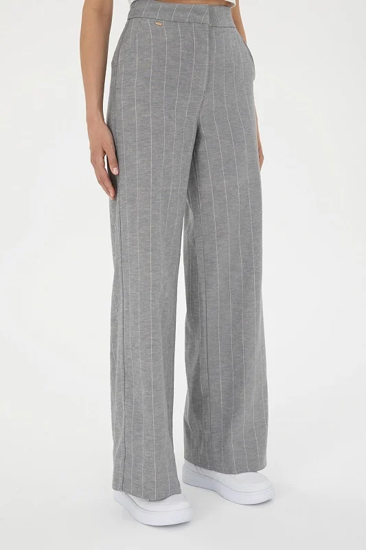 Брюки с добавлением льна широкие - G082SZ0780SIWAN-P Брюки жен. (VR036, 32)