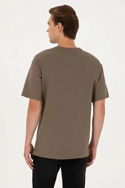 Футболка из хлопка с фактурной тканью - G081SZ0110FEZHA Футболка муж. (VR052, XL)
