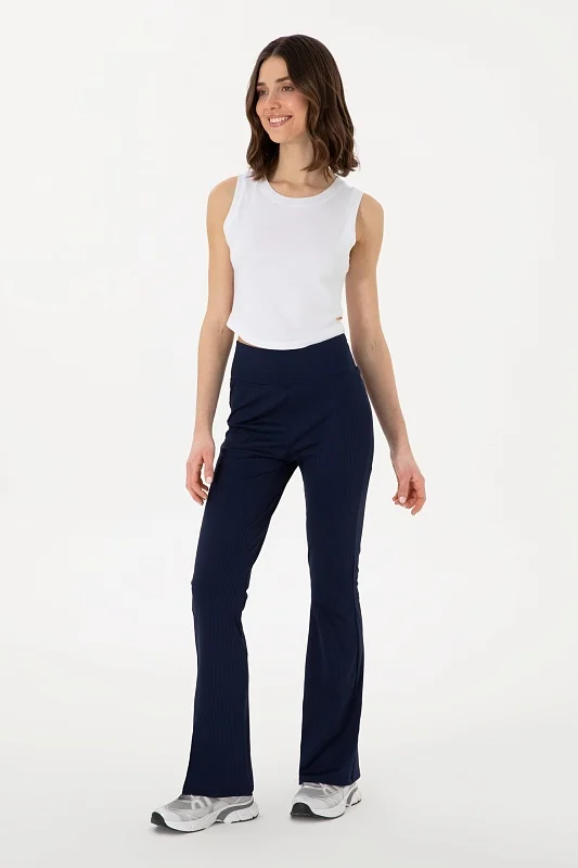 Спортивные брюки клешенные в рубчик - G082SZ0OP0S_SETENA Брюки спорт. жен. (VR033, XS)