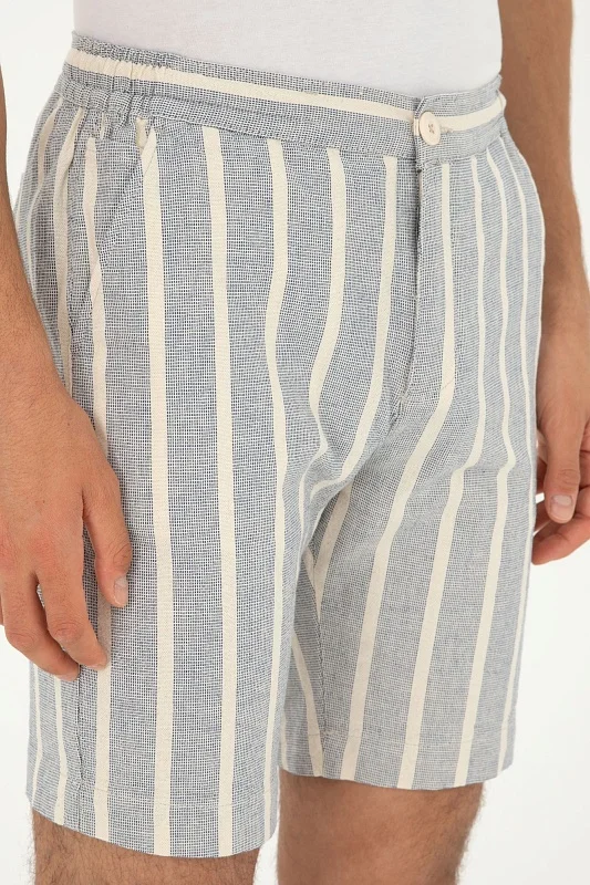 Шорты из хлопка в полоску - G081SZ0310BOLDIS Бермуды муж. (VR045, 32)