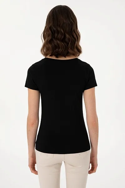Футболка из хлопка с логотипом - G082SZ0110TO25 Футболка жен. (VR046, XL)
