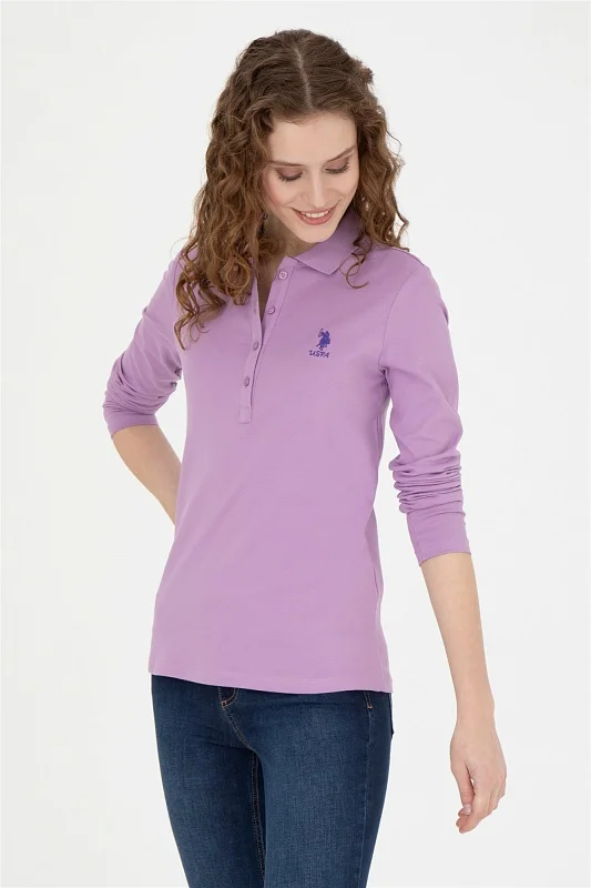 Поло с длинным рукавом из хлопка - G082SZ0820TPG-SK023 Толстовка жен. (VR034, 2XS)