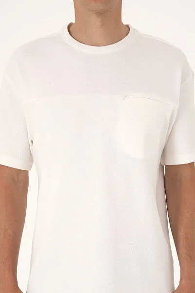 Футболка из хлопка с фактурной тканью - G081SZ0110FEZHA Футболка муж. (VR071, XL)