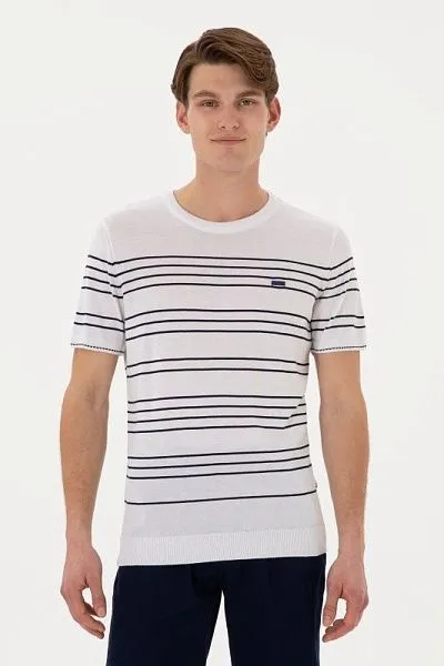 Футболка из смесовой вискозы в полоску - G081SZ0TK0MAKSIM Кофта муж. (VR013, 3XL)