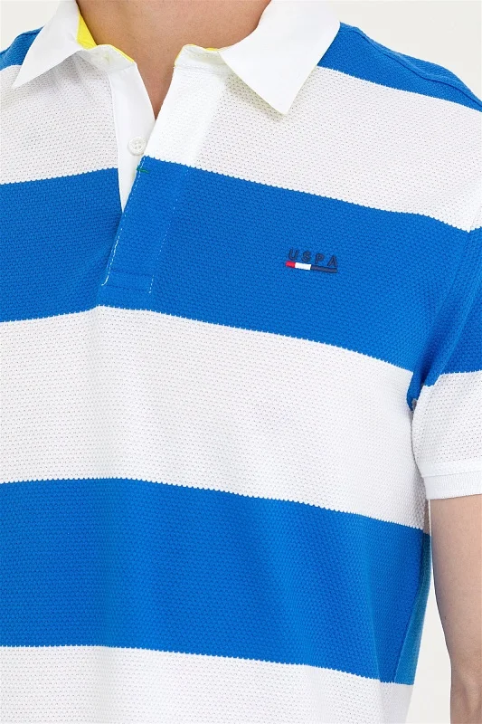 Футболка-поло из хлопка в полоску - G081SZ0110CENZA Футболка муж. (VR045, XS)
