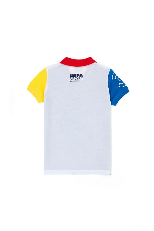 Футболка-поло в стиле колор-блок для мальчиков - G083SZ0110T_MIDARKIDS Футболка муж. детс. (VR033, 11_12)