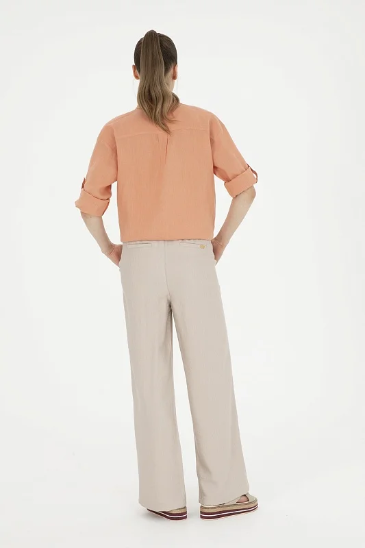 Брюки на кулиске с разрезами - G082SZ0780SAYNO Брюки жен. (VR049, 38)