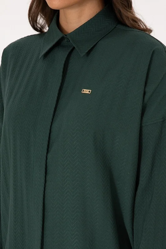 Рубашка фактурная с вискозой свободная - G082SZ0040E_NOVAC Сорочка жен. (VR079, 40)
