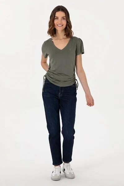 Футболка из модала с V-образным вырезом - G082SZ0110SUPRA Футболка жен. (VR111, L)