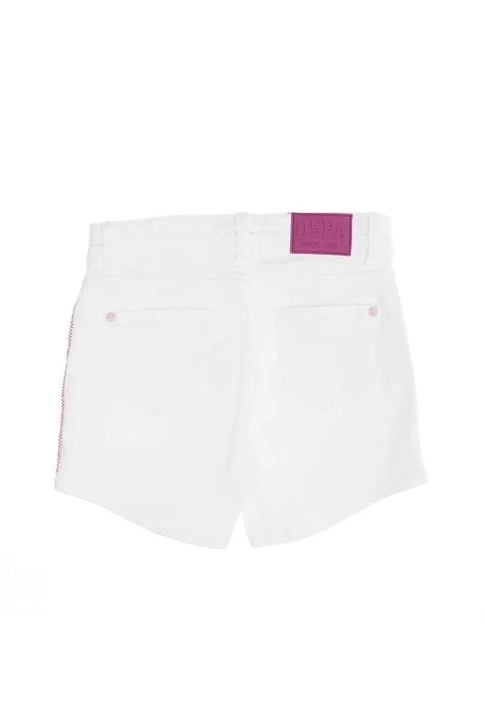 Шорты из хлопка с контрастной вышивкой для девочек - G084SZ0310PAYTON23Y Бермуды жен. детс. (VR013, 4_5)