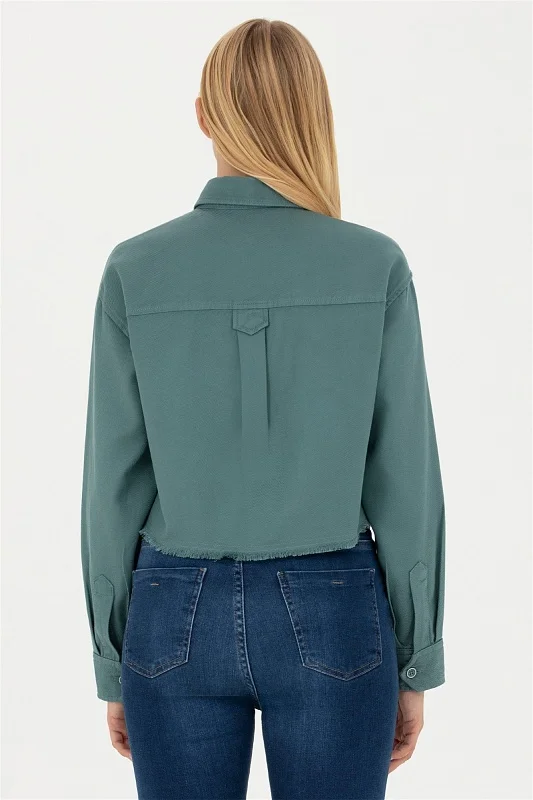 Рубашка из смеси хлопка и лиоцелла укороченнная - G082SZ0040BIGALITA Сорочка жен. (VR090, 40)