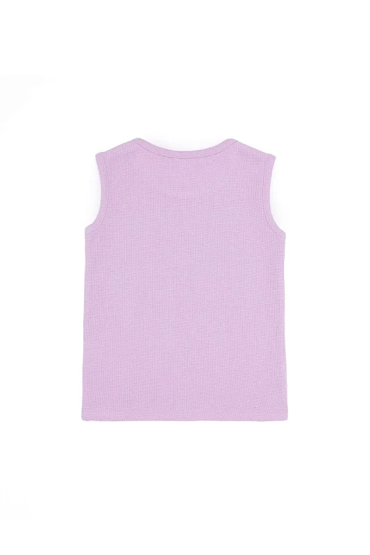 Майка из хлопка в рубчик для девочек - G084SZ0110PATLET Футболка жен. детс. (VR211, 11_12)