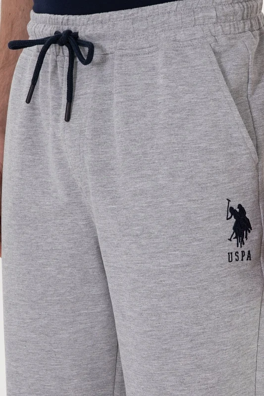 Бермуды спортивные из хлопка с вышитым логотипом - G081SZ0OS0DUSTYIY025 Брюки спорт. муж. (VR086, XS)
