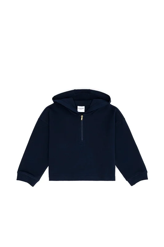 Худи с молнией на воротнике для девочек - G084SZ0820NEGRO-E Толстовка жен. детс. (VR033, 5_6)