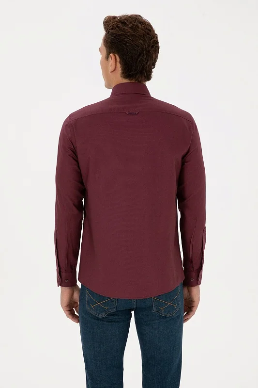Рубашка из хлопка приталенная - G081SZ0040CEDCOLOR025K Сорочка муж. (VR177, S)