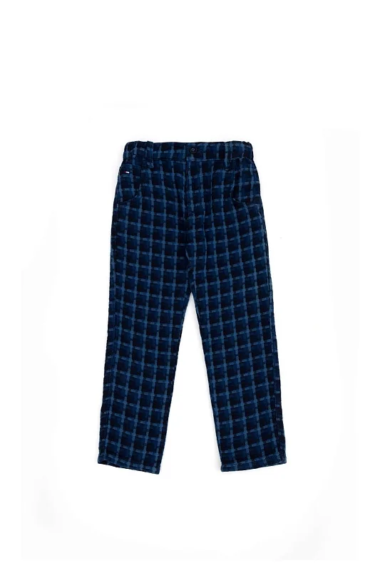 Брюки в клетку зауженные к низу  для мальчиков - G083SZ0800ZAYAKIDS Джинсы муж. детс. (DN0023, 5_6)