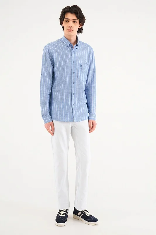 Рубашка из хлопка в полоску прямая - G081SZ0040KAMBA Сорочка муж. (VR028, 3XL)