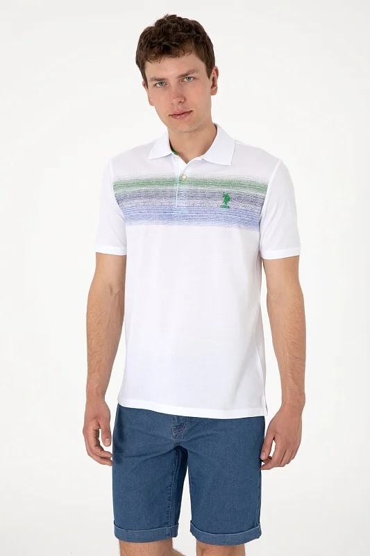 Футболка-поло из хлопка с принтом - G081SZ0110BALKO Футболка муж. (VR036, XL)